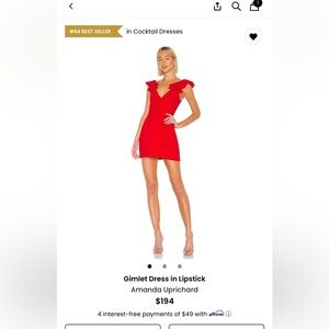 Amanda Uprichard Lipstick Red Mini Dress